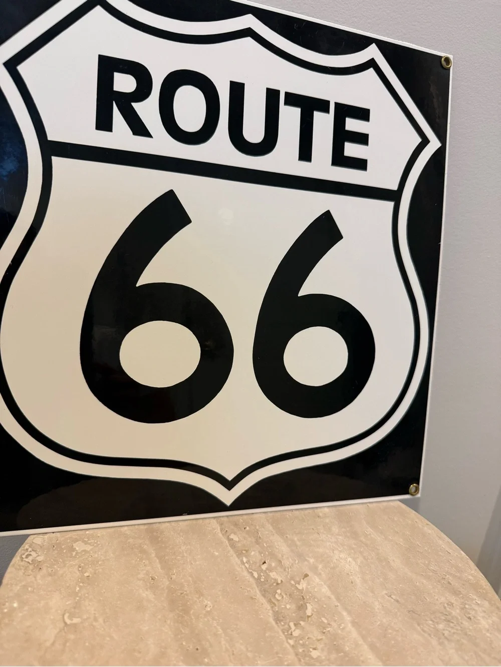 Vintage Porcelain Sign Ande Rooney Route 66 12